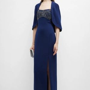 Theia
Brigitta Capelet Beaded Gown